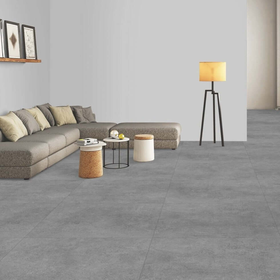 Cemento Anthracite Matt Indoor Wall&Floor Porcelain Tile - 600x600mm