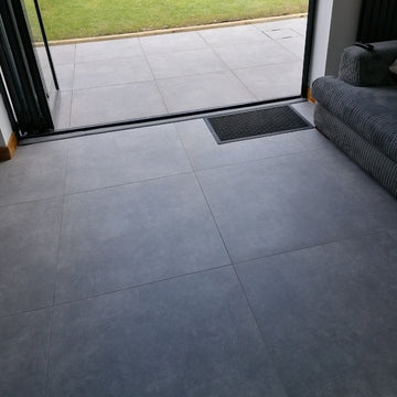 Cemento Anthracite Outdoor Porcelain Paving Slabs - 800x800x20 mm