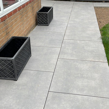 Cemento Anthracite Outdoor Porcelain Paving Slabs - 800x800x20 mm