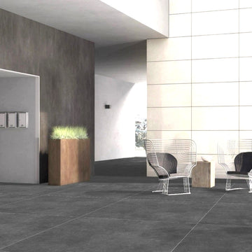 Cemento Black Matt Indoor Wall&Floor Porcelain Tile-800x800mm