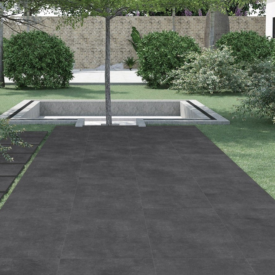 1200X600x20 mm Cemento Black Outdoor Porcelain Paving Slabs 