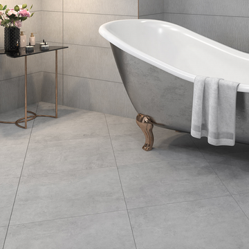 Cemento Grey Matt Indoor Wall&Floor Porcelain Tile - 600x600mm