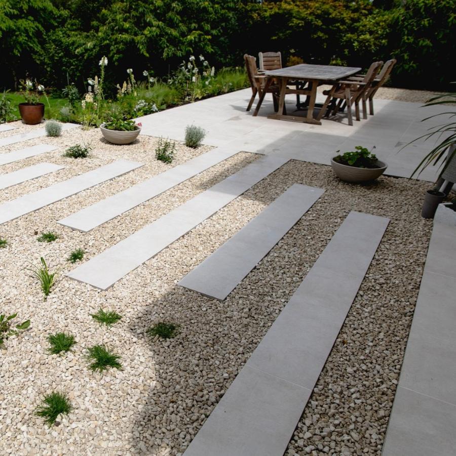Cemento Ivory Outdoor Porcelain Paving Slabs - 1200X600x20 mm