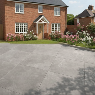 Cintra Dark Grey Outdoor Porcelain Paving Slabs - 900x900x20mm