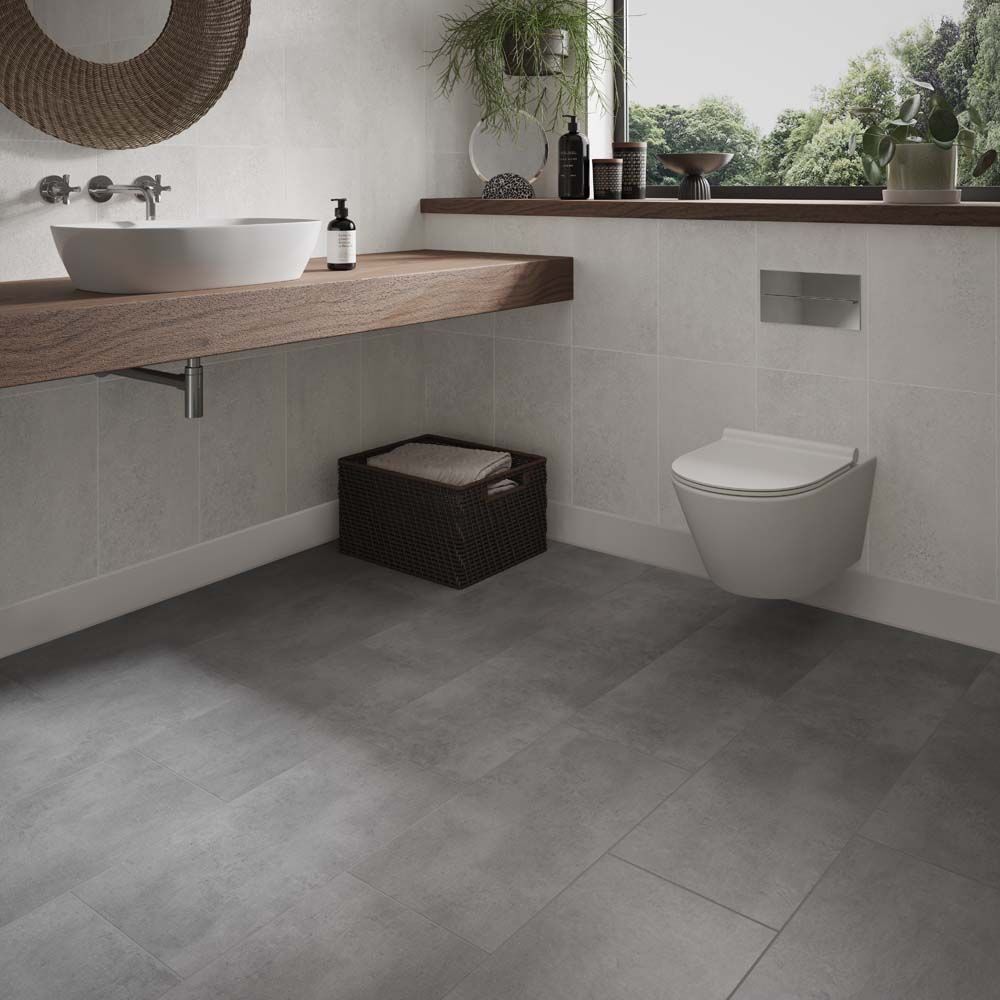 Concrete Grey SPC Luxury Click Vinyl Flooring- 610 x 305 x 6mm