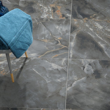 Italian Crystal Black Matt Wall&Floor Porcelain Tile- 600x600mm