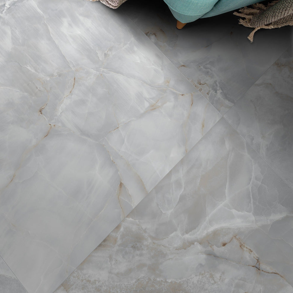 Italian Crystal Silver Matt Wall&Floor Porcelain Tile- 600x600mm