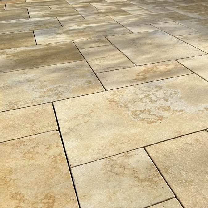 Dijon Beige Tumbled Limestone Mix Size Set