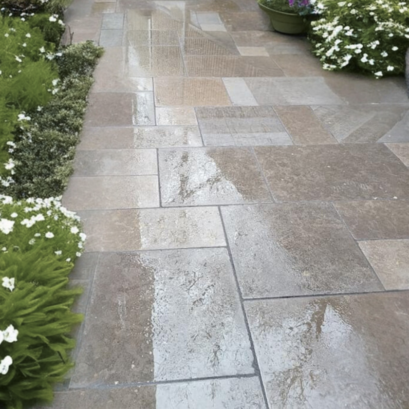Dijon Grey Tumbled Limestone Mix Size Set