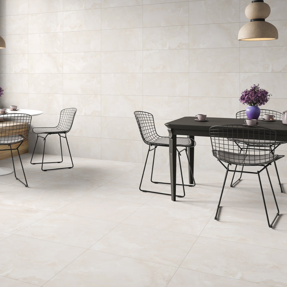 Elegance Onyx Beige Polished Wall&Floor Porcelain Tile 600x300mm