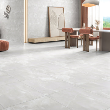 Elegance Onyx Bianco Polished Wall&Floor Porcelain Tile - 600x600mm