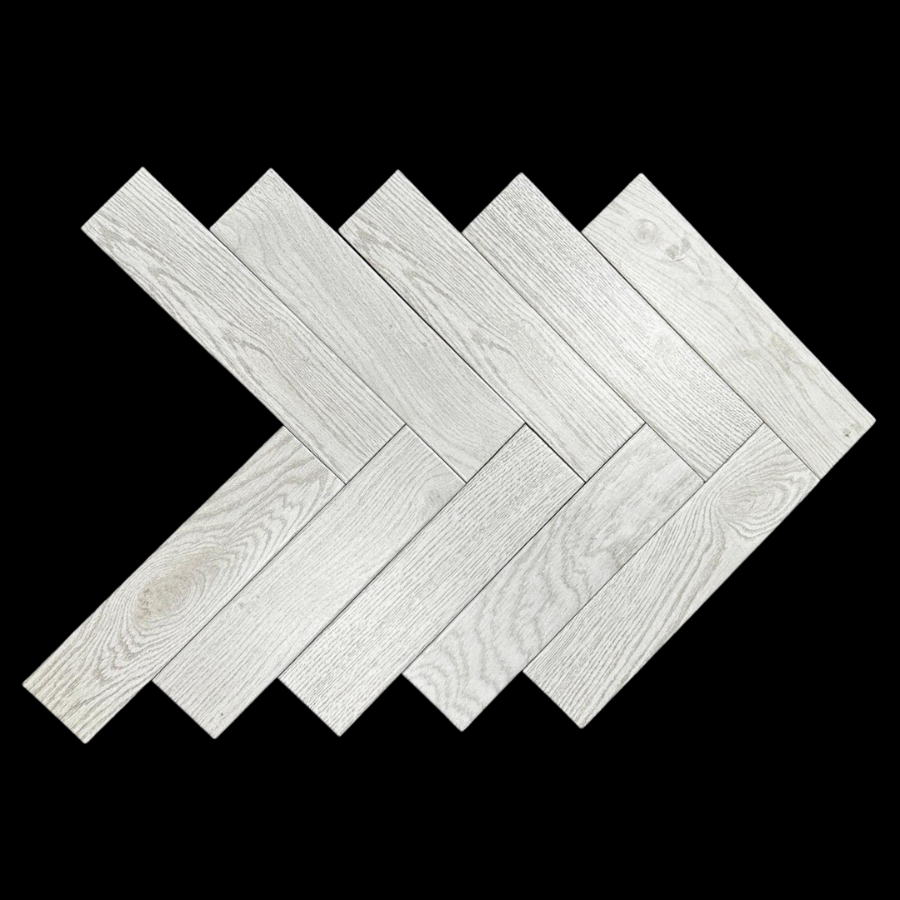 Elegante White Wood Effect Porcelain Floor Tile-330x80mm