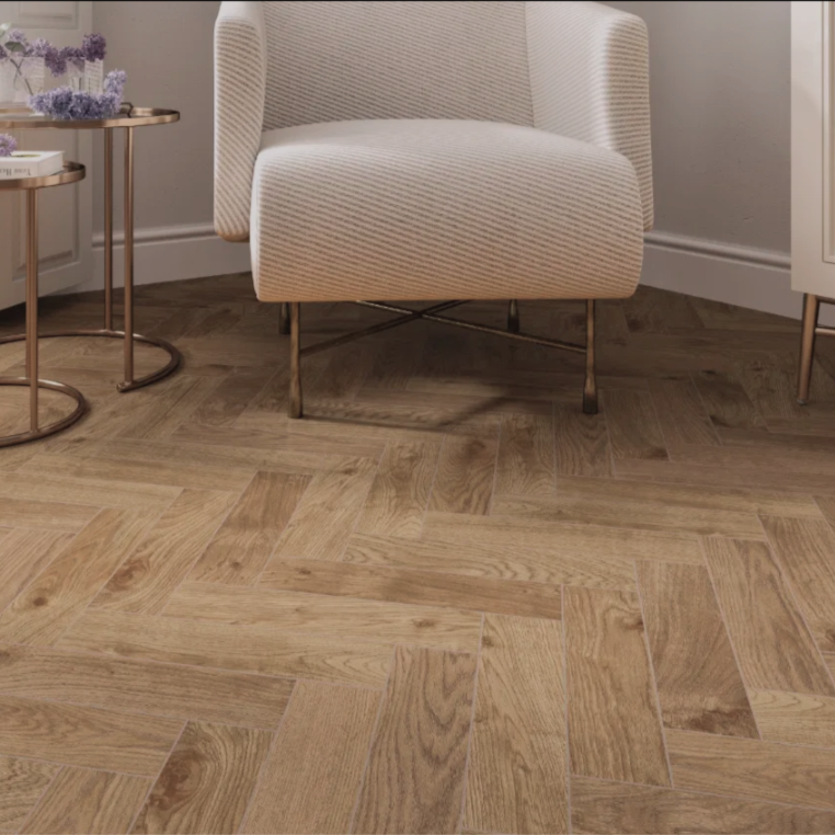 Elegante Teka Wood Effect Porcelain Floor Tile-330x80mm