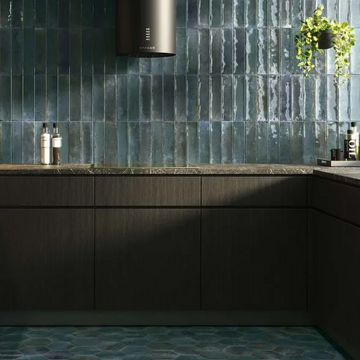 Esperanza Blue Gloss Feature Wall Tile 300x75 mm