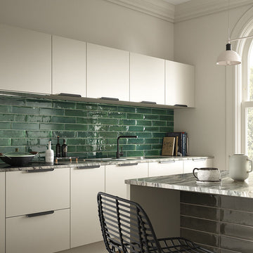 Esperanza Green Gloss Feature Wall Tile 300x75 mm