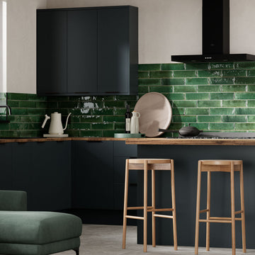 Esperanza Green Gloss Feature Wall Tile 300x75 mm