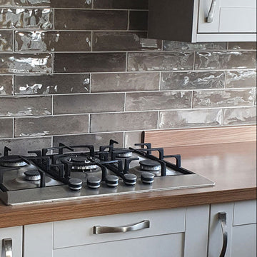 Esperanza Grey Gloss Feature Wall Tile 300x75 mm