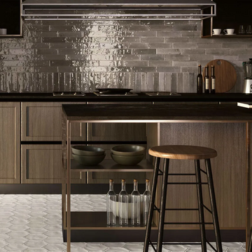 Esperanza Grey Gloss Feature Wall Tile 300x75 mm