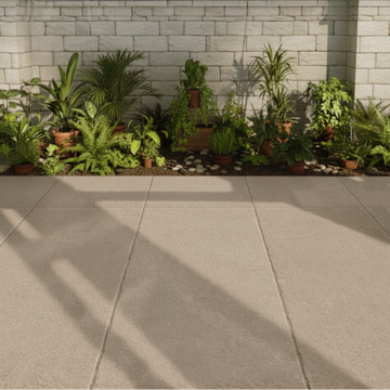 Essence Beige Chiselled Edge Outdoor Porcelain Slabs - 1200X600x20 mm