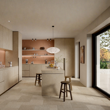 Modular Essence Beige Chiselled Edge Wall&Floor Porcelain Tile-Mixed Size