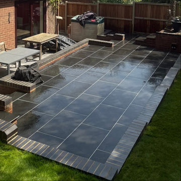 Fantasy Black Outdoor Porcelain Paving Slabs - 1200X600x20 mm