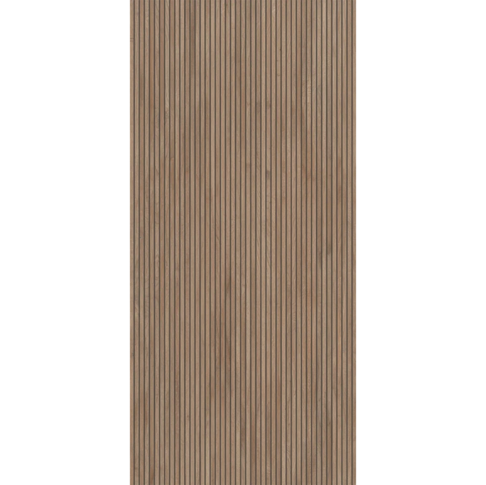 Fluted Walnut 2600x1200 mm Extra Large Porcelain Tile