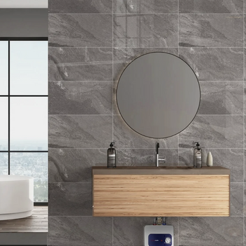 Foggy Anthracite Gloss Indoor Wall Tile 300x600mm