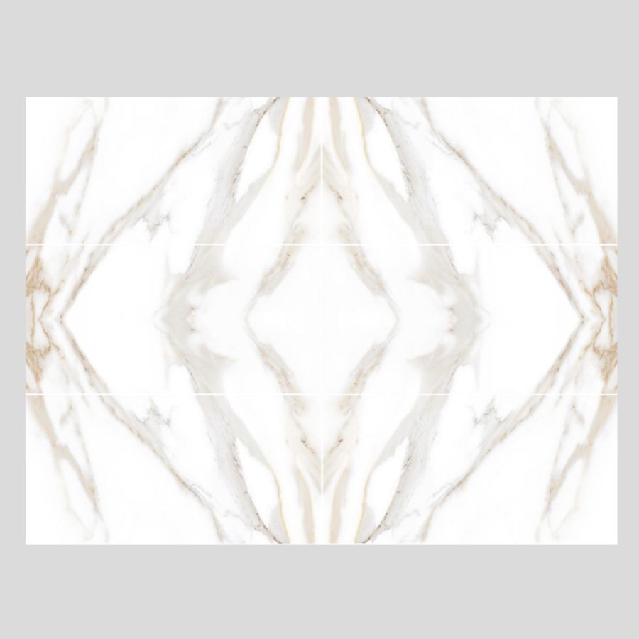 Gala Bookmatch Indoor Wall Porcelain Tile-1200x600mm