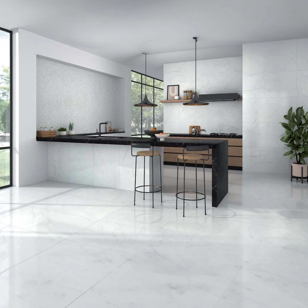 Galileo White Wall&Floor Porcelain Tile-980x980mm