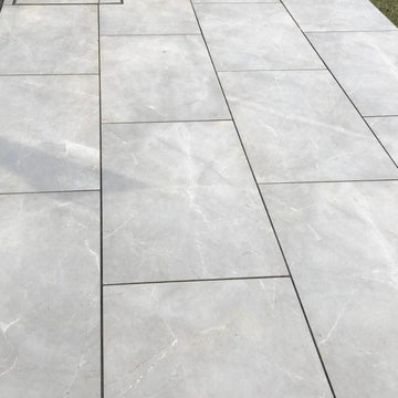 Genoa Grey Outdoor Porcelain Paving Slabs - 900x600x20 mm