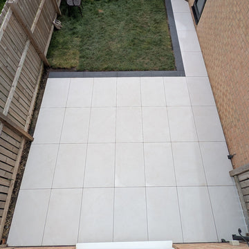 Genoa White Outdoor Porcelain Paving Slabs - 900x600x20 mm
