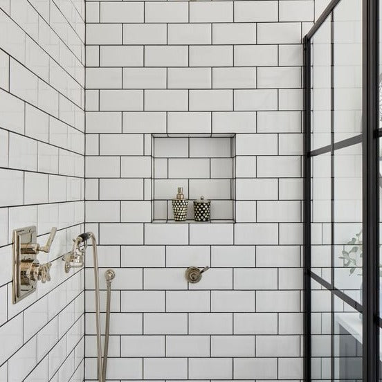 Glossy Flat White Wall Tile 200x100mm