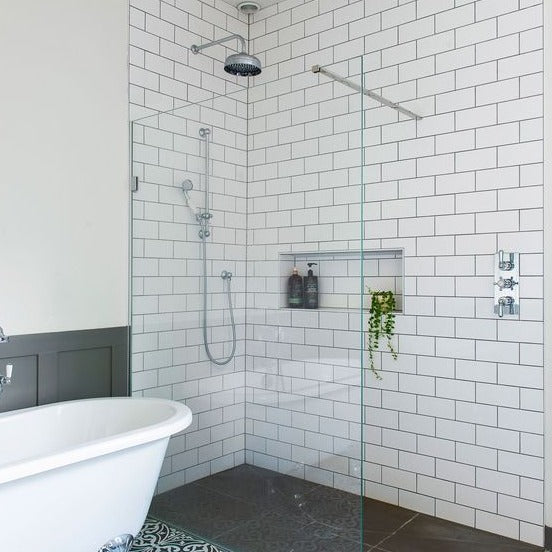 Glossy Flat White Wall Tile 300x100mm