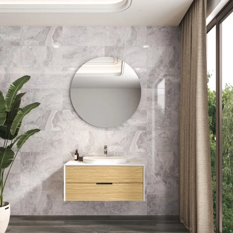 Glossy Rocky Grey Indoor Wall Tile 300x600mm