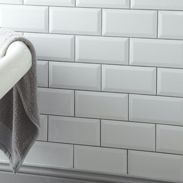 Glossy White Metro Wall Tile 200x100mm