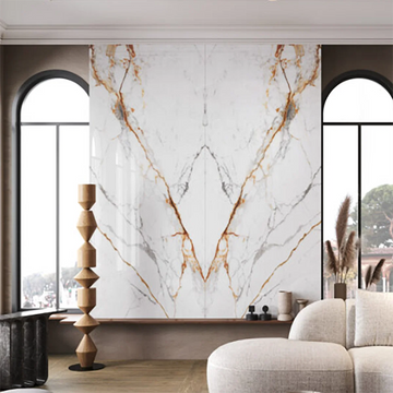 Golden Bookmatch 2800x1200 mm Extra Large Porcelain Tile