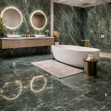 Green Opaline Marble Effect Wall&Floor Porcelain Tile-1200x600mm