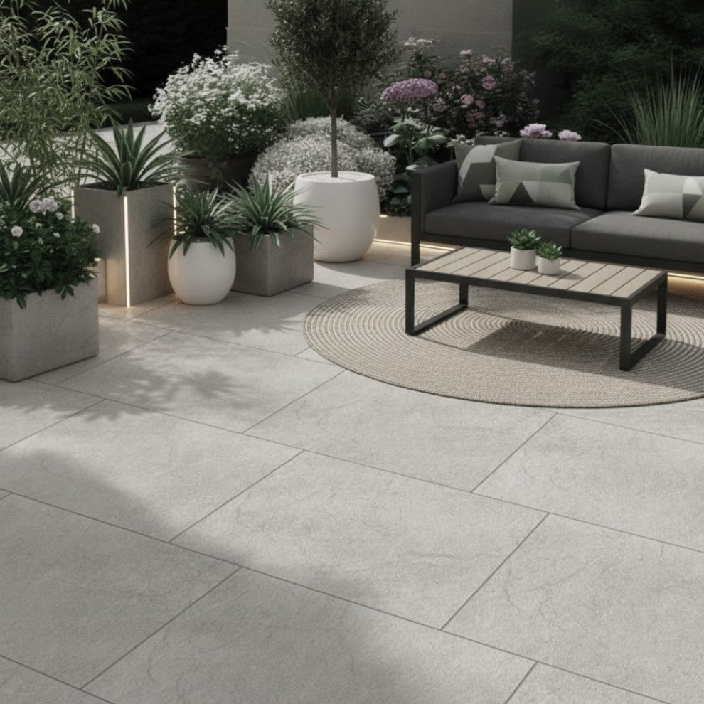 Horizon Bone Outdoor Porcelain Paving Slabs - 900x600x20 mm