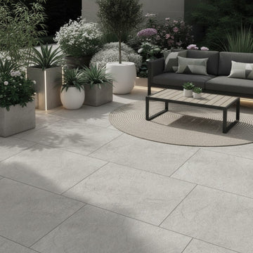 Horizon Bone Outdoor Porcelain Paving Slabs - 900x600x20 mm