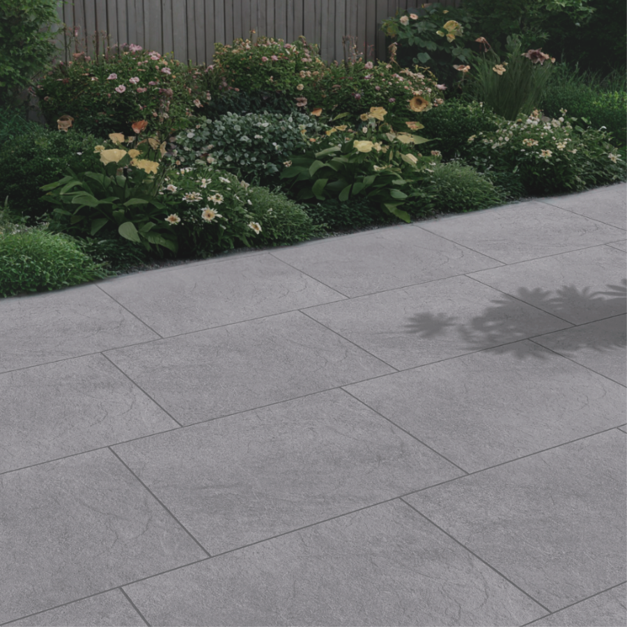 Horizon Graphite Outdoor Porcelain Paving Slabs - 900x600x20 mm