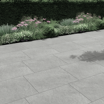 Horizon Grey Outdoor Porcelain Paving Slabs - 900x600x20 mm