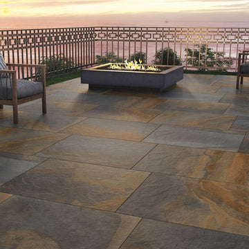 Imperial Slate Outdoor Porcelain Paving Slabs - 900x600x20 mm