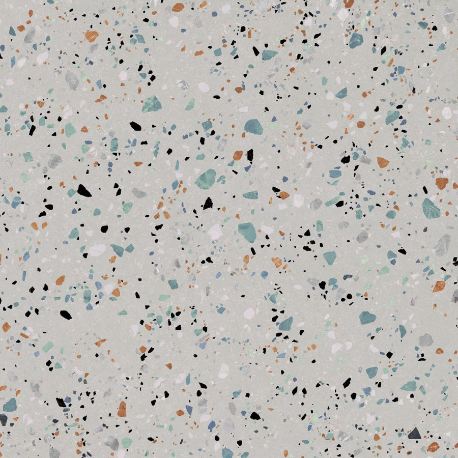 Terrazzo Effect Bianco Matt Wall&Floor Porcelain Tile - 600x600mm