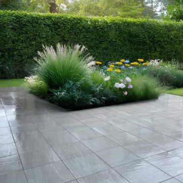 Kandla Grey Outdoor Porcelain Paving Slabs - 600x600x20 mm