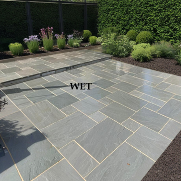 Kandla Grey Sandstone Paving Slabs Mix Size- Patio Project Pack ( 19 m2 )