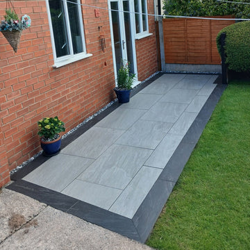 Kandla Grey Outdoor Porcelain Paving Slabs - 900x600x20 mm