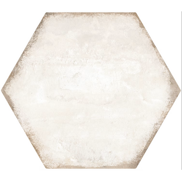 Liya White Hexagon Porcelain Tile- 198x228mm