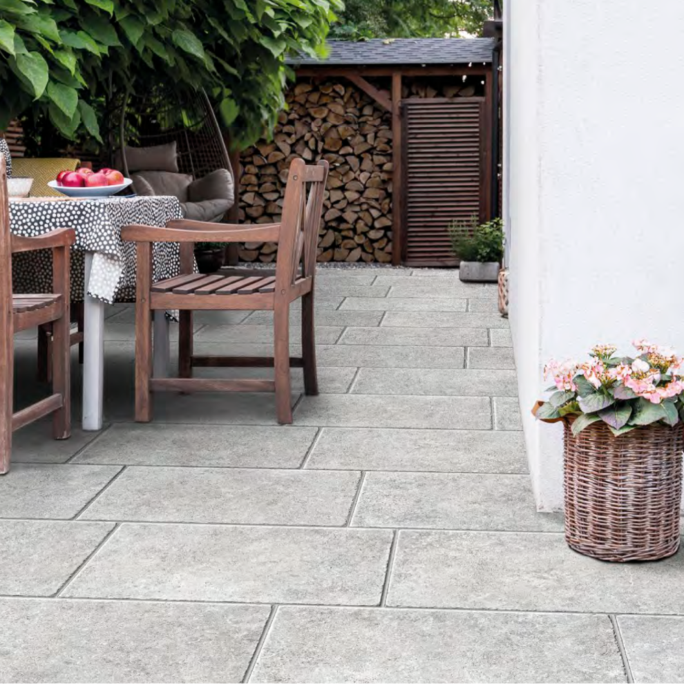 Italian Lucia Silver Chiselled Edge Matt Porcelain Tile- 900x600mm