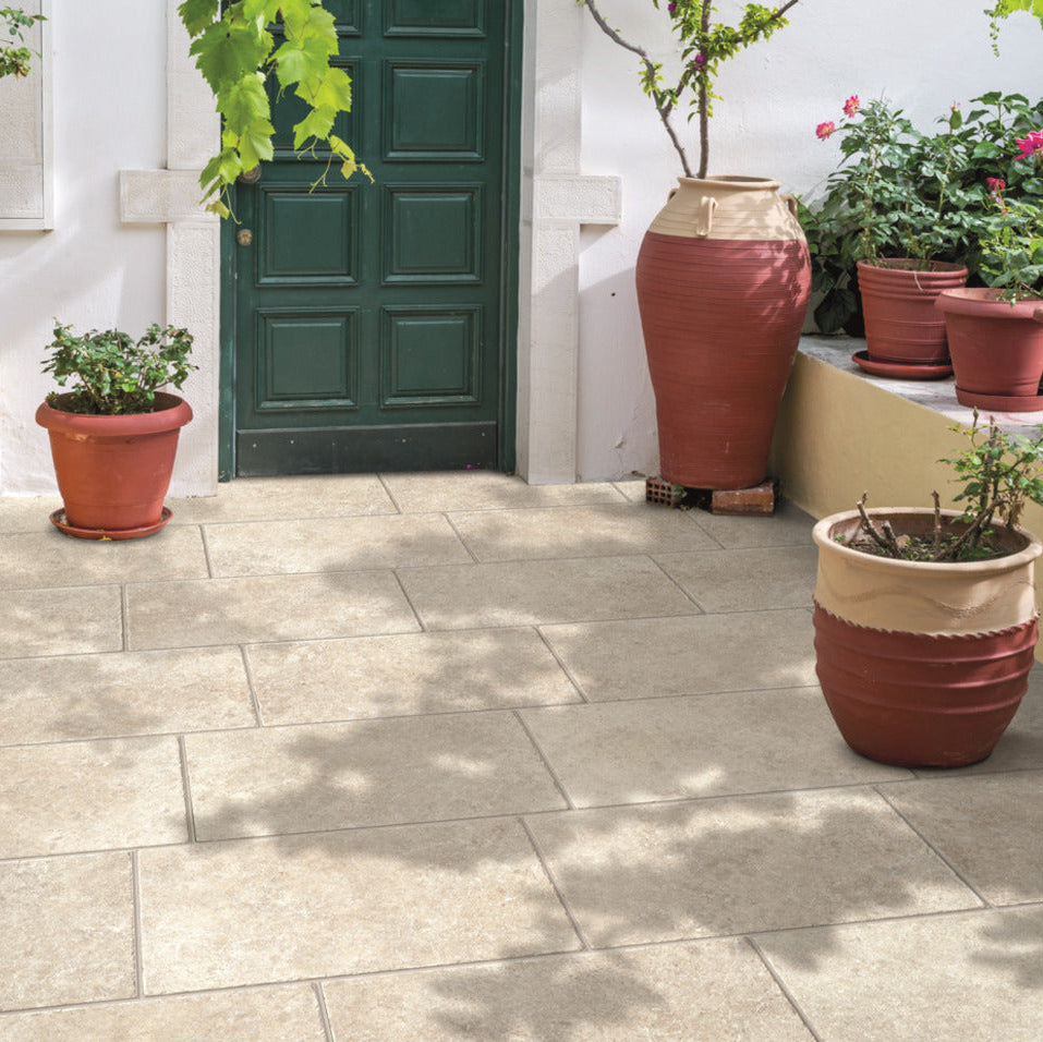 Italian Lucia Beige Chiselled Edge Matt Porcelain Tile- 900x600mm