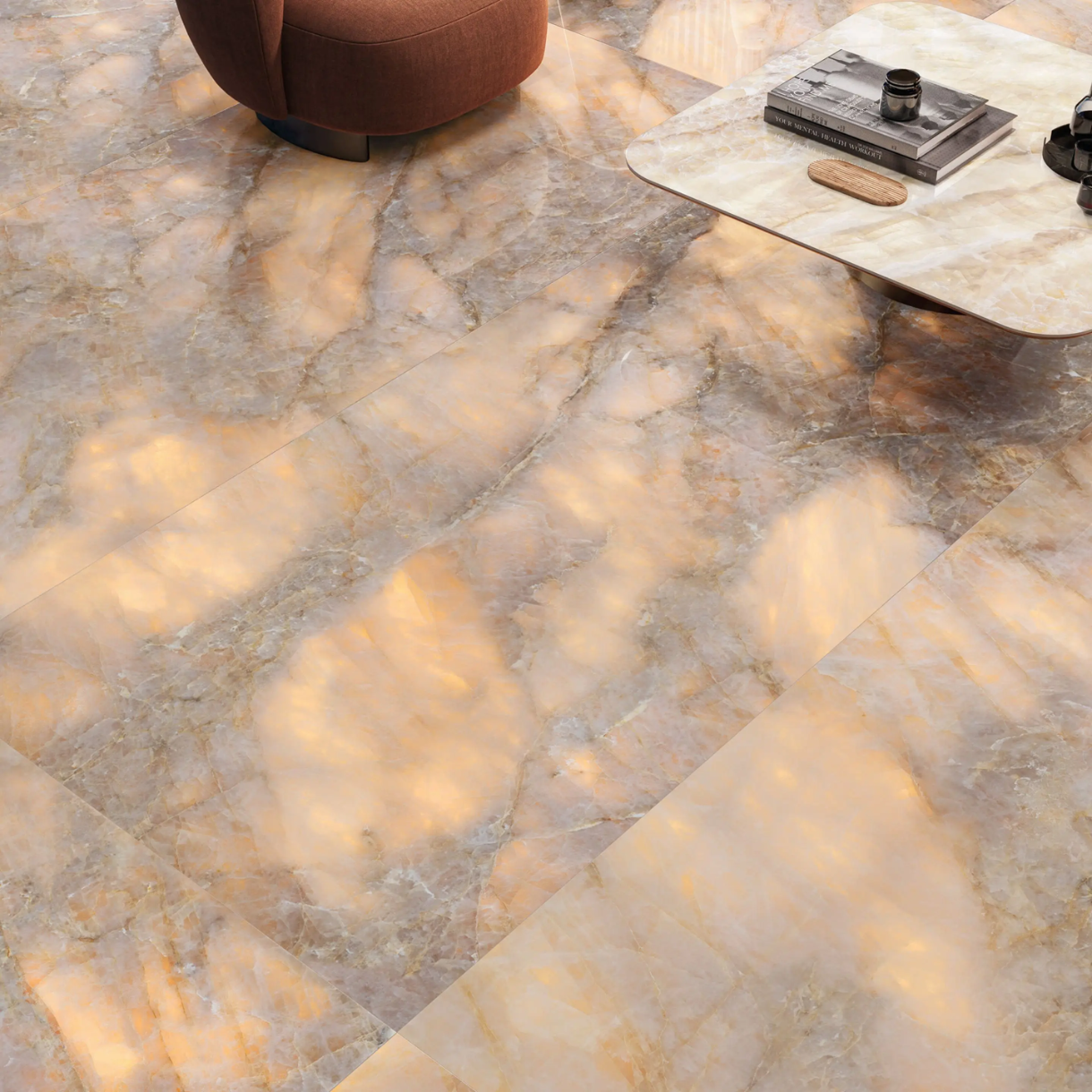 Italian Lumistone Golden Matt Wall&Floor Porcelain Tile-1200x600mm